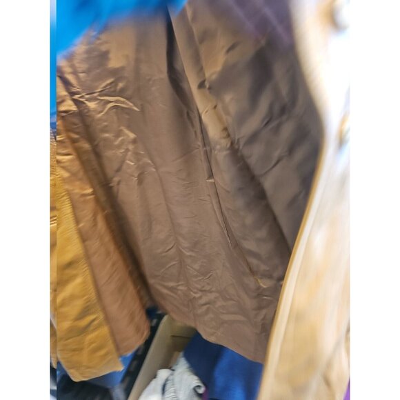 Vintage 24k Leather By Dan Di Modes Coat Womens M Brown Leather Trench Belted - Picture 5 of 14